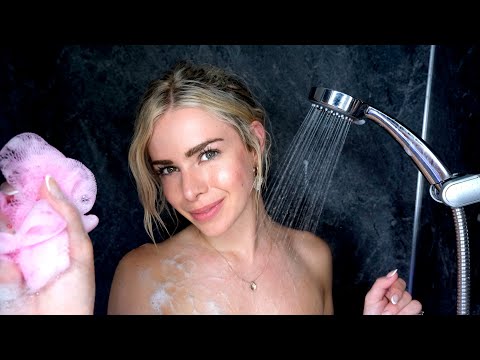 ASMR IN THE SHOWER 🛁 Water Sounds, Soapy Suds, Personal Attention (washing you too)