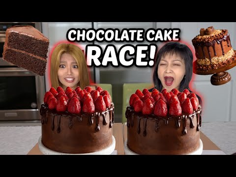 HUGE CHOCOLATE CAKE RACE EATING COMPEITITION! WEEK IN THE LIFE 먹방