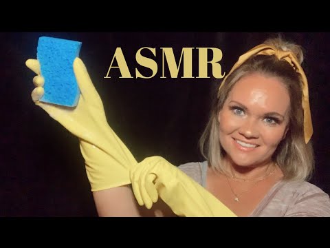 ASMR Cleaning Sounds | Rubber Gloves | Soapy Sounds |