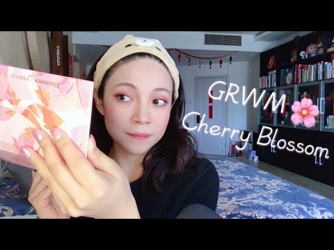 ASMR Cherry Blossom🌸 Asian Makeup • GRWM Whispered