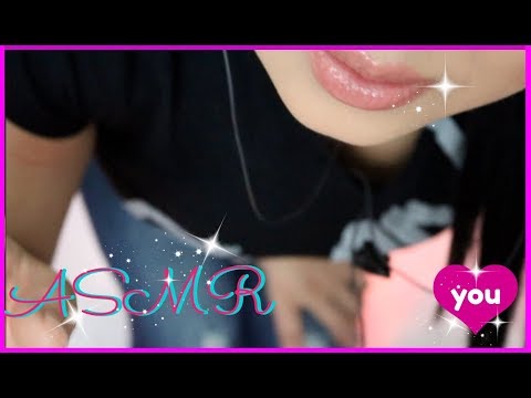 ASMR ♡ Scratching My jeans👖and Leather jacket 🧥 Upclose mouth sounds 👄 Relaxing hand movements