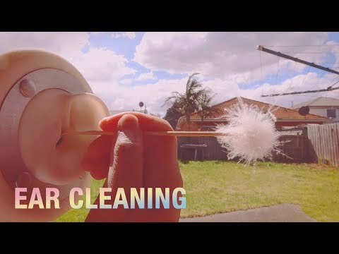 ASMR. Ear Cleaning in the Backyard 🌴Outdoor ASMR🌤Nature Sounds👂🏻