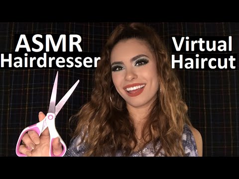 ✂️ VIRTUAL HAIRCUT ASMR 💇‍♀️💇‍♂️Sassy Stylist *Scissors, Brush & Gum*