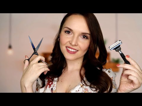 ASMR Men's Pampering 💈✂️ (Haircut, Shave, Massage, Plucking)