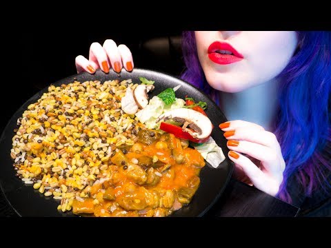 ASMR: Healthy Eggplant Curry & Grains | Supermarket Food ~ Relaxing Eating Sounds [No Talking|V] 😻