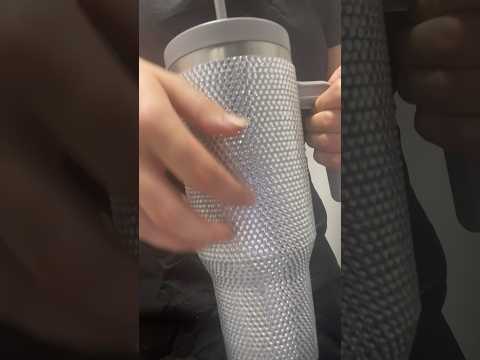 ASMR Tapping and Scratching on Rinestone Cup