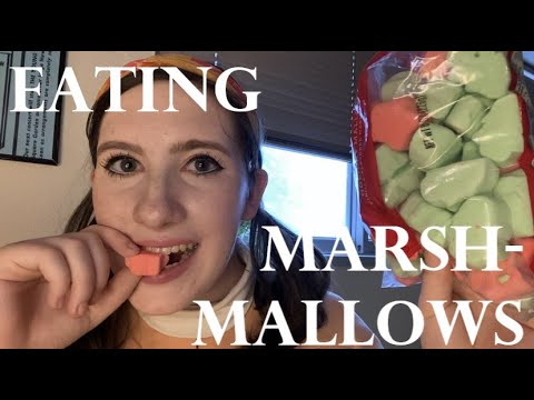 {ASMR} Eating Holiday Marshmallows