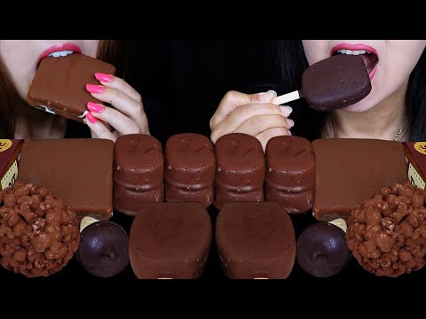 ASMR DARK CHOCOLATE TICO ICE CREAM, KLONDIKE BAR, DOVE ICE CREAM, CARAMEL FLORENTINE, PUFF PASTRY 먹방