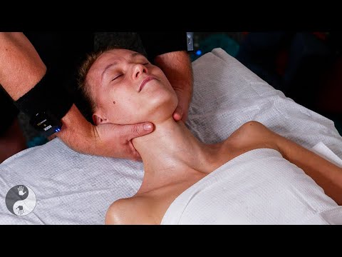 ASMR Easing Your Neck Pain - Head, Neck & Chest Massage [No Talking]