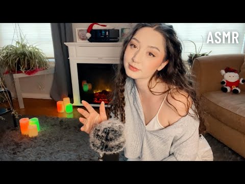 ASMR FAST MOUTH SOUNDS & HAND MOVEMENTS 🎄 By The Christmas Fire