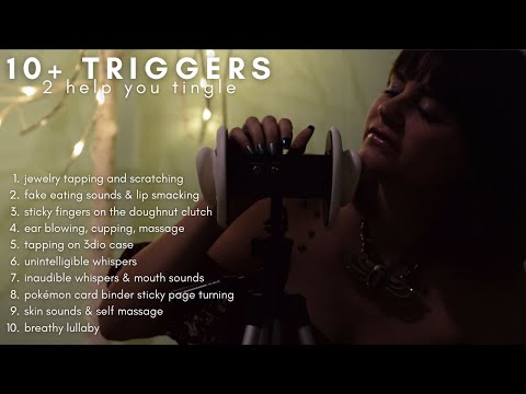10+ ASMR Triggers 2 Help You Tingle | CLOSE Heavy Mouth Sounds, Ear Attention, Sticky Fingers & More