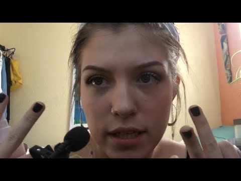ASMR DOING MY MAKEUP / WHISPERED RAMBLE / TAPPING / LID SOUNDS