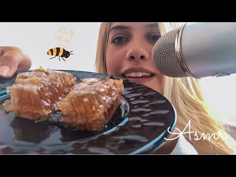 ASMR - Honeycomb | Extremely Sticky Eating Sounds - Comendo FAVO DE MEL