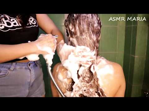 ASMR Relaxing Hair Shampoo | Foamy Hair Wash Sounds