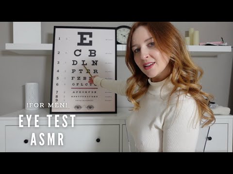 ASMR Eye Test  - Softly Spoken Whispers - Role Play - FOR MEN!