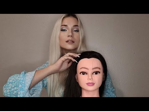 ✨ ASMR ✨Hair Playing, Brushing, Scalp Massage and Scratching (Mannequin)
