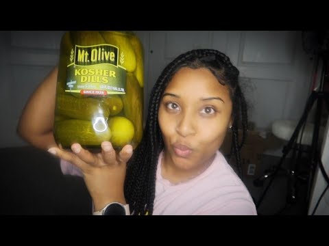 [ASMR] Juicy Dill Pickle Eating 😋🥒🍴#short No Talking!