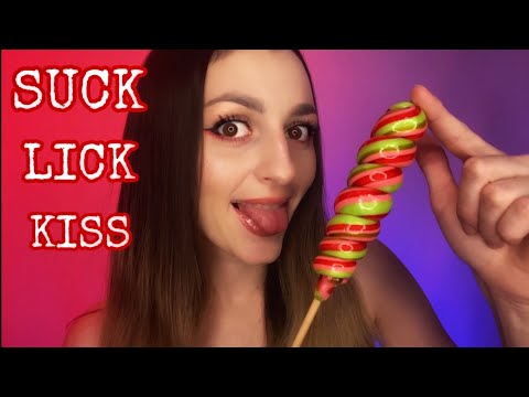 Sucking licking Kisses Lollipop + Countdown  💋 ASMR 😍