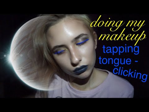 ASMR - Doing my makeup | Tapping, tongue-clicking, makeup sounds