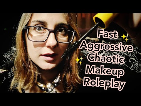 ASMR Fast & Aggressive Applying Your Makeup (Melanie custom)