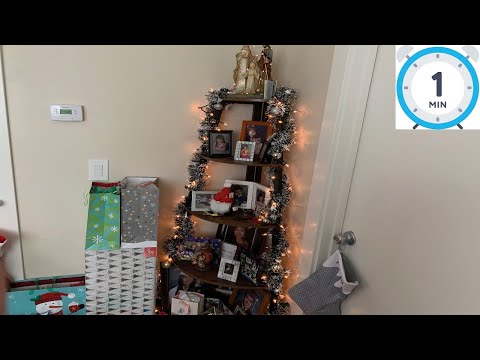 ASMR 1 Minute Christmas Decorations in my Mom's House (No Talking)