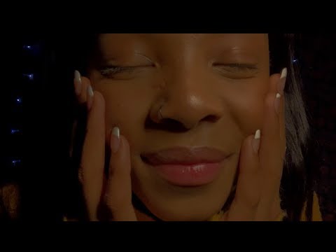 ASMR CLOSE UP tracing my face 🧏🏽‍♀️ close whispering + repetition