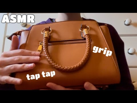 ASMR: Bag/purse tapping (chaotic fumbling, tapping, scratching, & gripping) LOFI