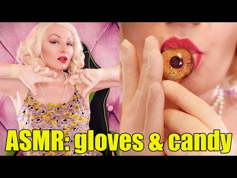 ASMR: 2 layers of latex gloves and braces close up