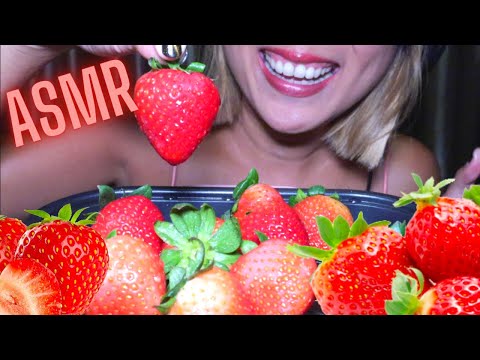 STRAWBERRY ASMR - Real Eating Sounds