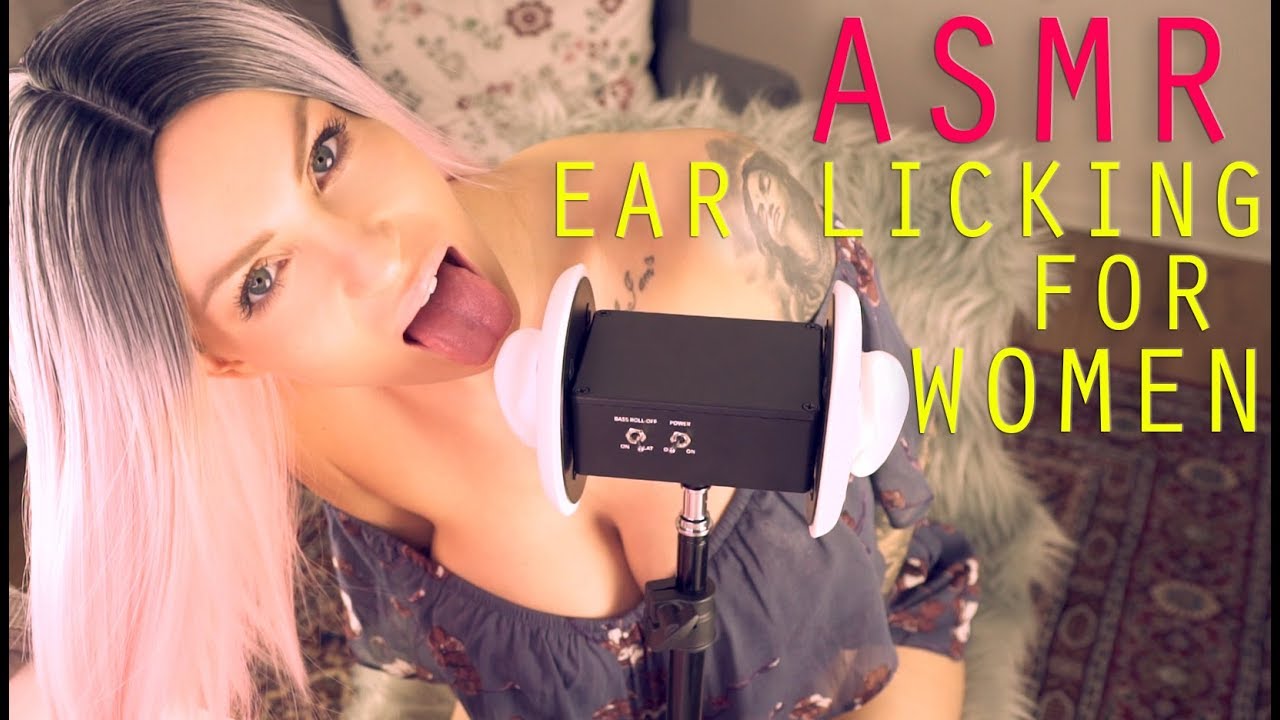 ASMR Sensitive Ear Licking for Women - Mouth Sounds and Breathing - Soft Whispering german