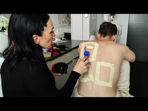 ASMR Back Painter - Use His Back As A Wall
