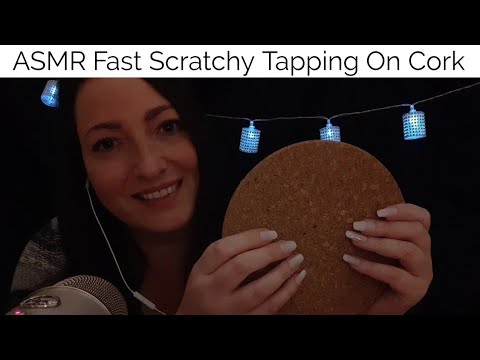 ASMR Fast Scratchy Tapping On Cork