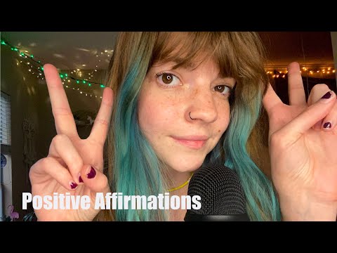 ASMR Positive Affirmations | Calming Meditation Session for Sleep | visuals, up close whispers