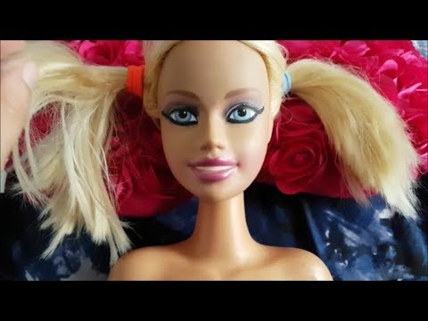 Asmr Brushing Barbie's Face and Tapping on her! ~~ Tingles ~~