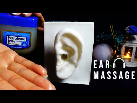 ASMR 🎧 Relaxing Ear Massage with PETROLEUM JELLY (No Talking)