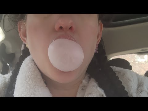 Chewing gum !!!! Making bubbles Asmr
