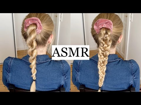 ASMR | Braiding my friend's GORGEOUS hair 🤍 (hair styling, hair play, hair brushing, no talking)