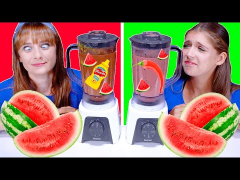 ASMR Watermelon Cocktail Challenge By LiLiBu