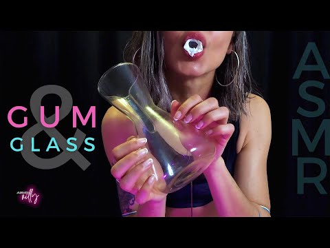 ASMR | Gum Chewing w/ Glass Tapping Sounds (No Talking)