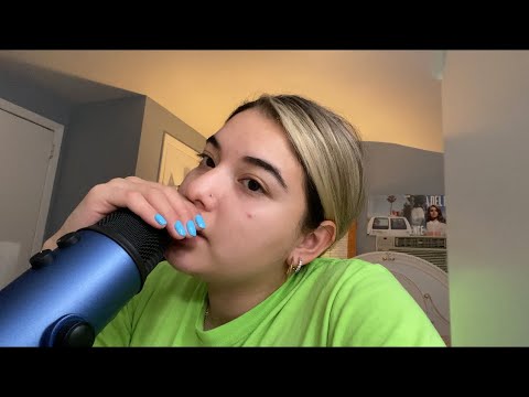 ASMR - mouth sounds, inaudible, scratching the mic