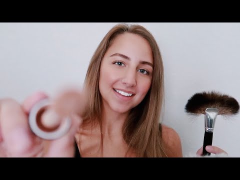 ASMR Doing Your Makeup Roleplay (fast and aggressive mouth sounds + personal attention) 💤