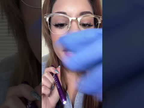 ASMR FAST Face Examination & Medical RP #shorts medical exam, skin assessment, light test & layered