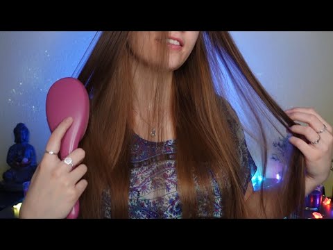 ASMR Hair Brushing | Hair Play | Long Hair (Whisper)