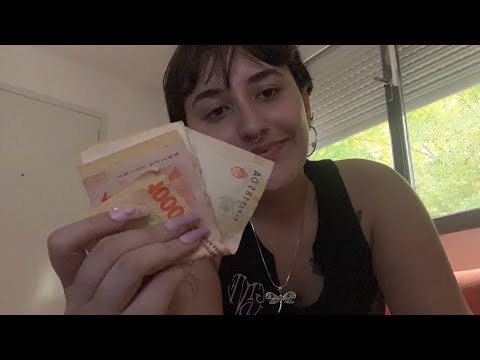 asmr triggers con billetes argentinos