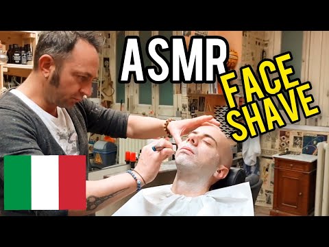 VISITING A PROFESSIONAL ITALIAN BARBERSHOP | FACE SHAVE | 3/3 | ASMR VIDEO