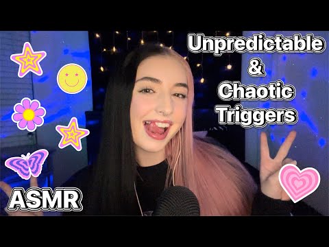 ASMR | Unpredictable and Chaotic Triggers (Visual Triggers, Hand Sounds, Mouth Sounds etc..) ♡