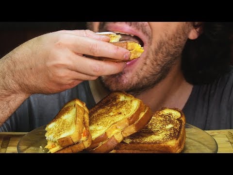 ASMR 1 HR LONG Spicy Grilled Cheese (Crunchy Soft Eating Sounds Loop) No Talking | Nomnomsammieboy