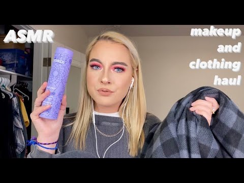 ASMR | makeup and clothing haul!