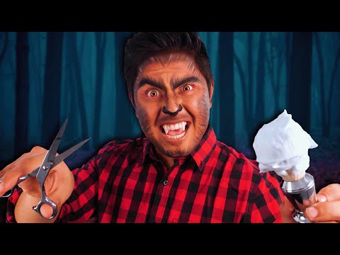 ASMR | The Wolfman's Haircut & Shave | Barber Shop