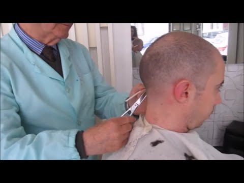 Italian barber shop - scissors, hair dryer sounds - ASMR video
